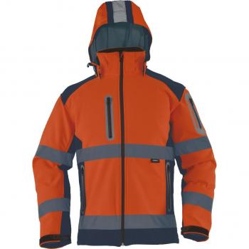 Triuso VW177YS – Chaqueta de advertencia Softshell con capucha extraíble, con la norma EN 471