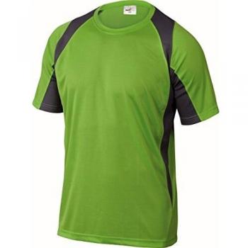 Delta plus - Camiseta bicolor poliester verde/gris talla -l