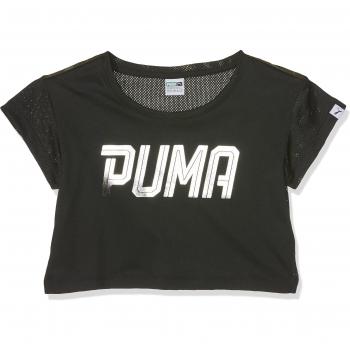 Puma Sport Style Layer té g Camiseta de Niños, infantil, SPORTSTYLE Layer Tee G, Cotton Black, 17 años