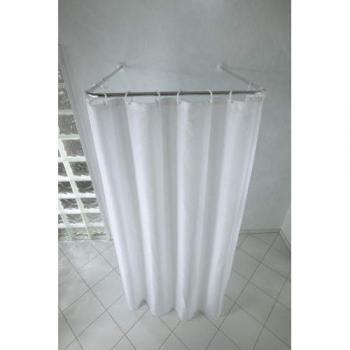 Meusch Vario universal barra de cortina de ducha, color blanco