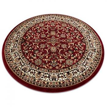Alfombra Redonda Royal ADR Modelo 1745 Burdeos 120 cm - Diseño Clásico y Duradero