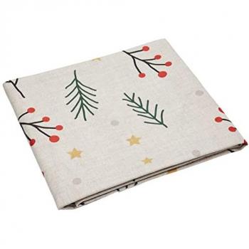 Mantel Navidad Antimanchas Resinado 200x140 cm - Modelo Feliz Navidad - Tacto plastificado, No traspasan líquidos, Elegante, Made in Spain