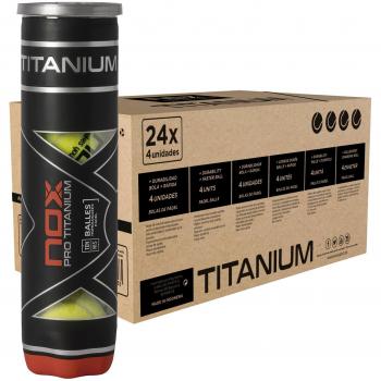 NOX Cajon 24 Botes de 4 Pelotas de Padel Pro Titanium