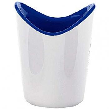 Gedy 31988900300 Portacepillos, Blanco/Azul, 8.3x8.7x11.5 cm