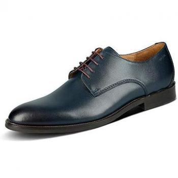 Digel Men's Blue Leather Derby Business Shoes - Sebastian 1001956 20, Size 9 US