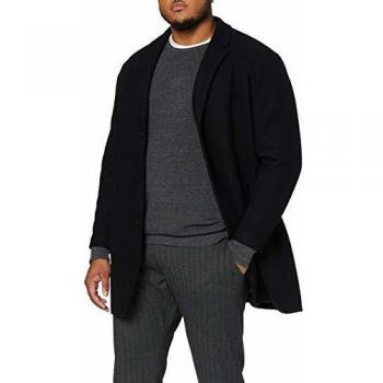 JACK & JONES Jprmoulder Wool Coat Plus Abrigo, Negro