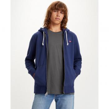 Levi's Men's New Original Full Zip Hoodie Sweatshirt - Navy Blue (XS)