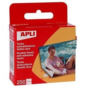 APLI 94 - Pack de 250 fijafotos autoadhesivos, 10 x 16 mm