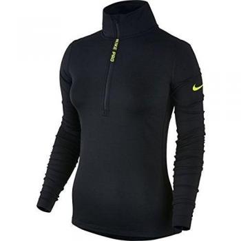 Nike W Np Hprwm Top Ls Hz Camiseta, Mujer, Negro