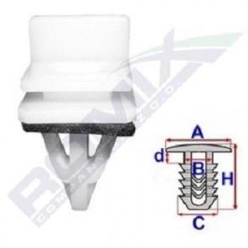 Fijación ROMIX B21104, 2 Piezas, Clip y Listón