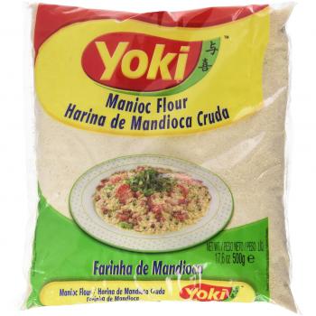 Yoki Harina de Mandioca Cruda - 8 Paquetes de 510 gr - Total: 4080 gr