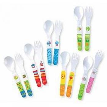 Set de Cubiertos para Bebé Saro en Melamina