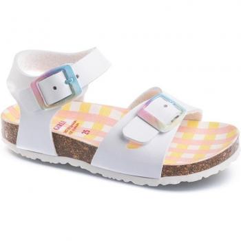 Sandalias Pablosky para Niña en Color Blanco con Cierre de Hebilla - Modelo 423300, fabricadas con materiales reciclados