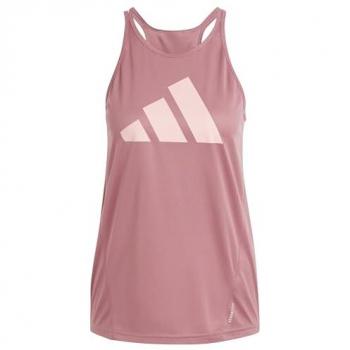 Camiseta técnica de running adidas Run It Tank para mujer, color rosa, talla S