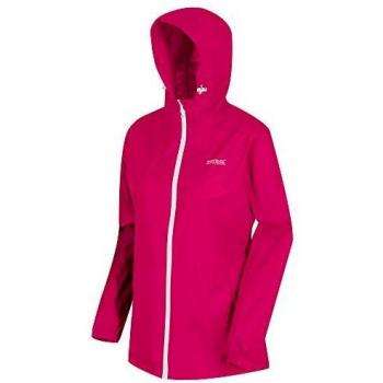 Regatta Pack-it III Chaqueta con Capucha Impermeable, Transpirable, Sin Forro Y Ligera Jackets Waterproof Shell, Mujer, Dark Cerise, 14