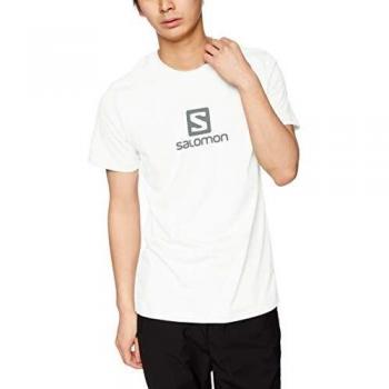 Salomon Coton Logo SS tee T-Shirt, Hombre, White, XXL