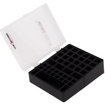 Caja de almacenamiento ANSMANN 1900-0041 para baterías, capacidad para 48 baterías Mignon, Micro y bloque de 9 V, dimensiones de 173 mm x 138 mm x 63 mm, peso de