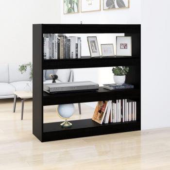Librería/Partición Negro 100x30x103 cm