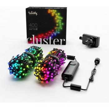 Twinkly Cluster RGB - Cadena de Luces LED en Racimo, negro, 400 luces 6m