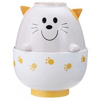 Sol arte Manpuku gatito gato Animal chico y de arroz sopa cuenco san1950 a de Japón