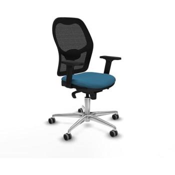 Silla Gaming Jorquera Sincro 2D con Malla Negra y Detalles en Verde Petróleo, Base de Aluminio y Ruedas Engomadas de 65mm