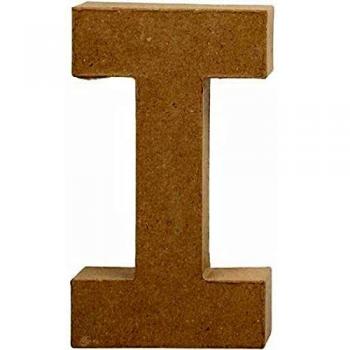 Letra de papel maché I, 19.9 cm x 11.2 cm x 2.6 cm, 1 pieza