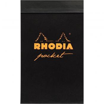 Cuaderno de bolsillo Rhodia 8220C - Cuadricula (5x5mm) - Naranja/Negro