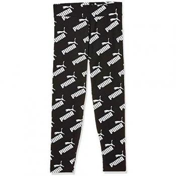 Puma Amplified AOP Leggings G Mallas, Unisex niños, Black, 116