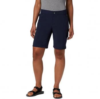 Pantalón corto Columbia Silver Ridge 2.0 Cargo para mujer, color negro con logo blanco, talla 4