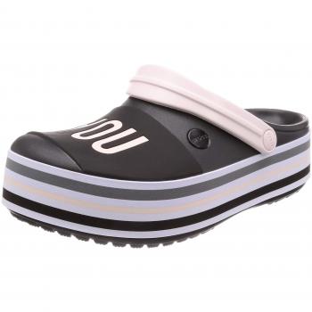 Crocs CB Platform Bold Color Clog U, Zuecos Unisex Adulto, Negro