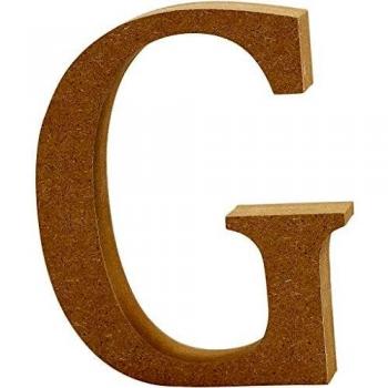 Letra MDF G 8 cm, 1,5 cm, 1 unidad