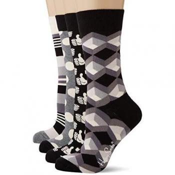Happy Socks Black and White Gift Box, Calcetines para Mujer, Multicolor