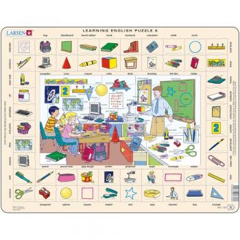 Puzzle Educativo Larsen - Aprendiendo Inglés 6 - 70 Piezas
