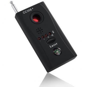 Detector victop cámara con diseño de anti-spy Bug RF Detector de la señal GSM dispositivo lente láser - sordina vibración + coches + indicador LED, auriculares y cargador includedFinder