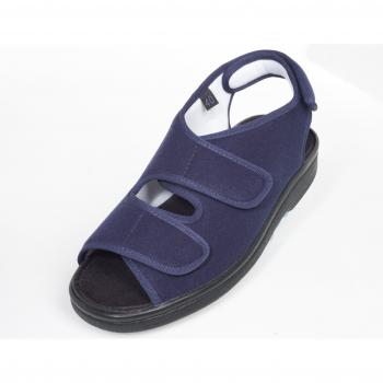 Zapatilla anatómica Theramed D3 con 2 solapas de velcro, talla 44, color azul marino