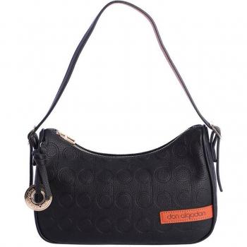 Bolso bandolera Don Algodón Elba negro con cremallera