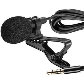 Neewer® Micrófono de Solapa con Clip de Micrófono de Condensador Omnidireccional para Apple iPhone, iPad, iPod Touch, Samsung Android y teléfonos inteligentes de Windows Película Entrevistas Vocal Vídeo Grabación, Negro
