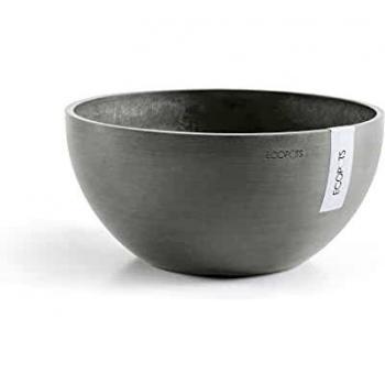 Maceta Ecopots Brussels de Polipropileno Gris Claro Ø 30 cm H 14 cm