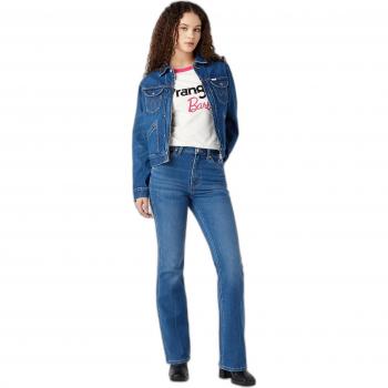 Tejanos Wrangler Barbie Westward para Mujer, W25L32 W31L34, Color Azul