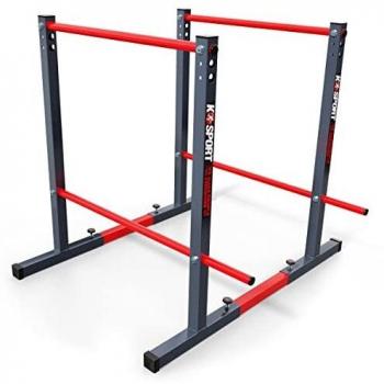 Estación de Calistenia K-Sport con Barrenes Estacionarios, Soporta hasta 290 kg, Incluye E-Book para Entrenamiento con Peso Corporal