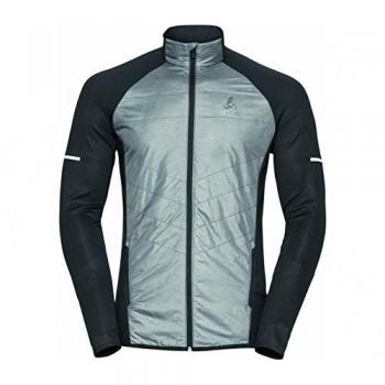Odlo Hybrid Seamless irbis Jacket – Black Concrete Grey, color gris, tamaño medium