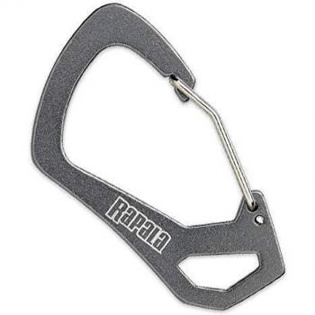 Rapala Paquete de 2 RCD Carabiner 2 Pack-Mosquetón de Seguridad Artículo Aluminio Anodizado-Apertura y Cierre Rápidos-Material de Pesca Resistente-Gris, Unisex-Adult, Grey