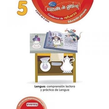 5. Escuela de genios. Cuadernos de refuerzo. Educación Primaria. A partir de 8 años. Lengua: comprensión lectora y práctica de Lengua - 9788444151373