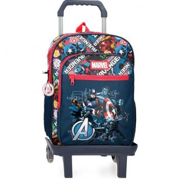 Mochila escolar dos compartimentos Legendary con bolsillo frontal 40 cm con carro