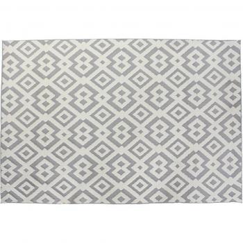 Alfombra Fíjalo Poliéster Gris y Crema