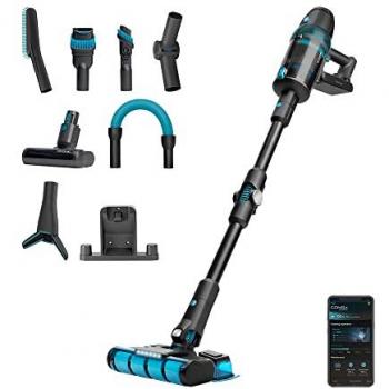 Aspirador Escoba CECOTEC Conga Rockstar 2500 Ultimate ErgoWet Connected, tipo vertical, potencia de 680 W, nivel de ruido de 88 decibeles, color gris