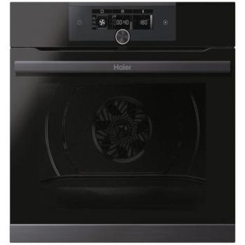 Horno Multifunción Haier HWO60SM5F8BH, 70 L, Pirólisis y Aquálisis, Conectividad Wifi, I-Turn Series 4, Clase A+, Color Negro