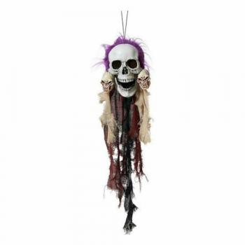 Esqueleto Colgante Pirata - Decoración Halloween, material plástico, tamaño 90 cm, diseño realista con detalles en la vestimenta pirata y articulaciones móviles