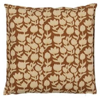 Cojín de Algodón Marrón Beige 50 x 50 cm