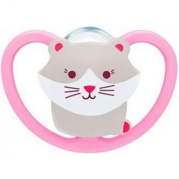 NUK Space Chupete de Silicona para 0-6 Meses, Pack de 2 Unidades